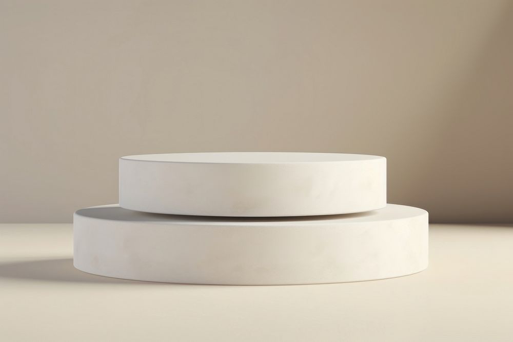 White stone podium white simplicity porcelain.