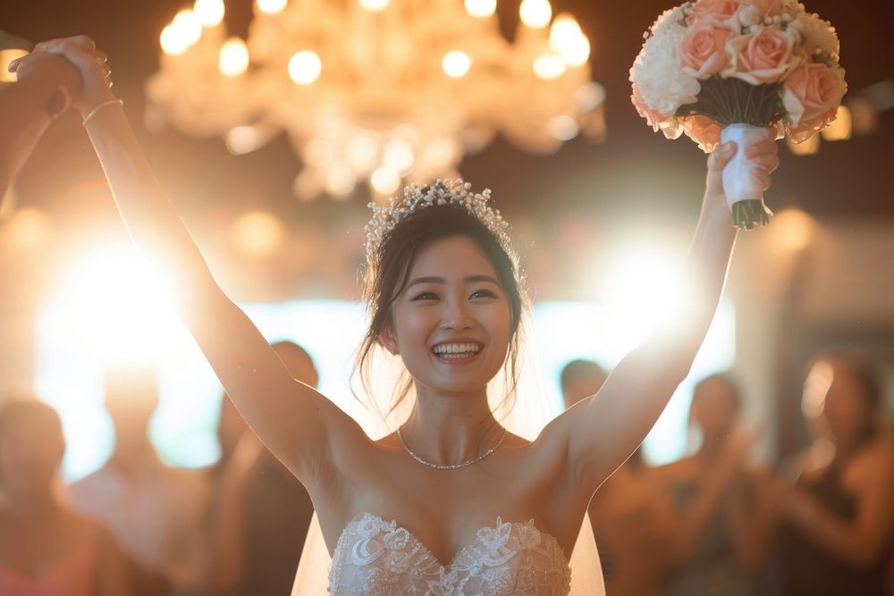 East Asian Teen Wedding wedding bride portrait.