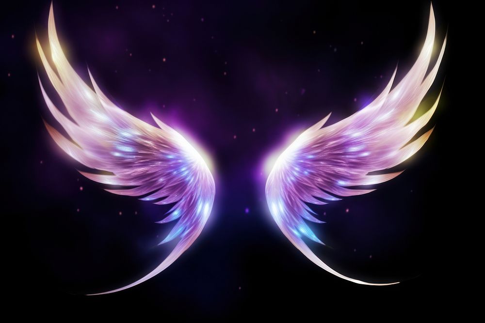 Wing pattern purple angel.
