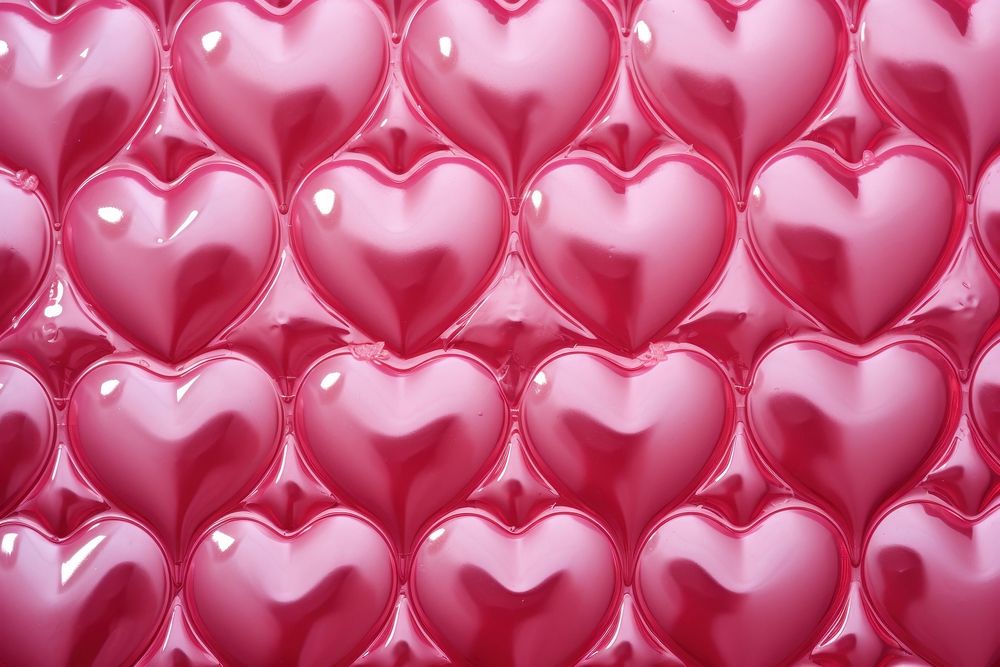 A pink heart shaped pattern plastic bubble wrap petal backgrounds repetition.