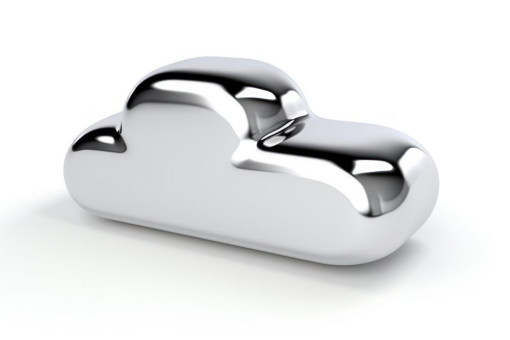 Chrome material cloud icon electronics hardware handle.