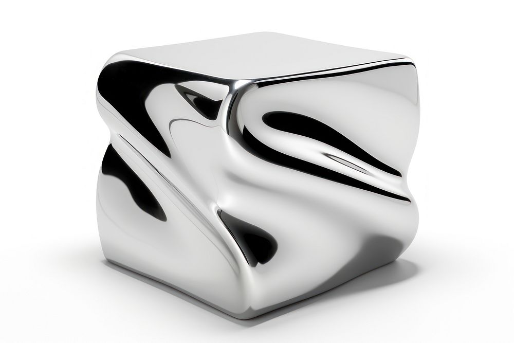 Chrome material cube silver electronics furniture.