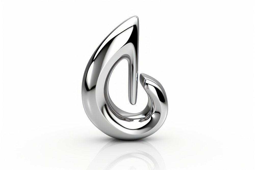 Chrome material musical note silver accessories accessory.