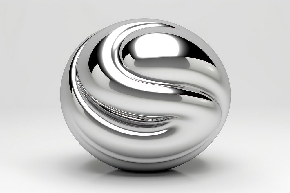Chrome material sphere silver accessories accessory.