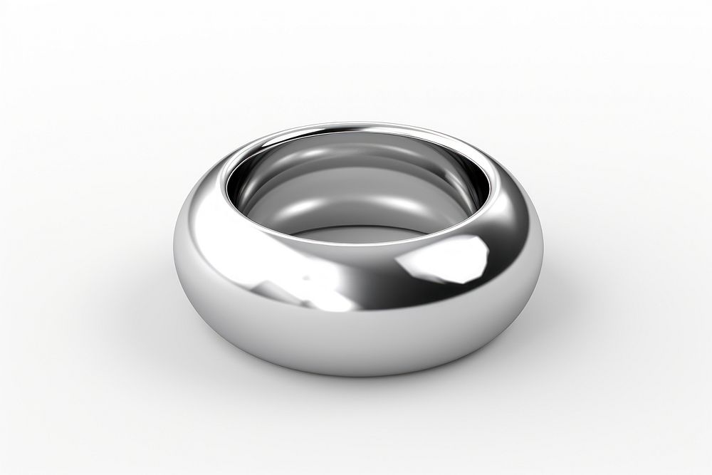 Chrome material ring silver accessories accessory.