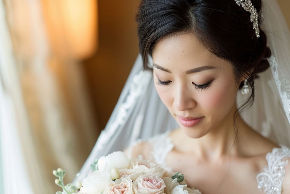 East Asian wedding portrait fashion flower.