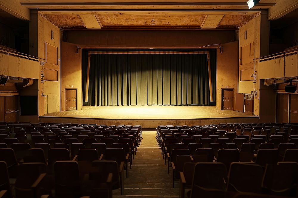 Theatre auditorium stage hall.