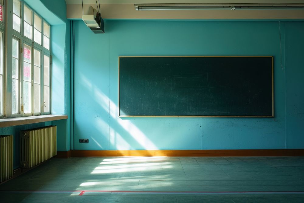 School architecture blackboard classroom.