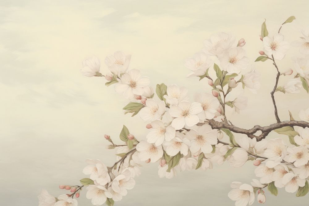 Illustration of cherry blossom backgrounds painting flower.