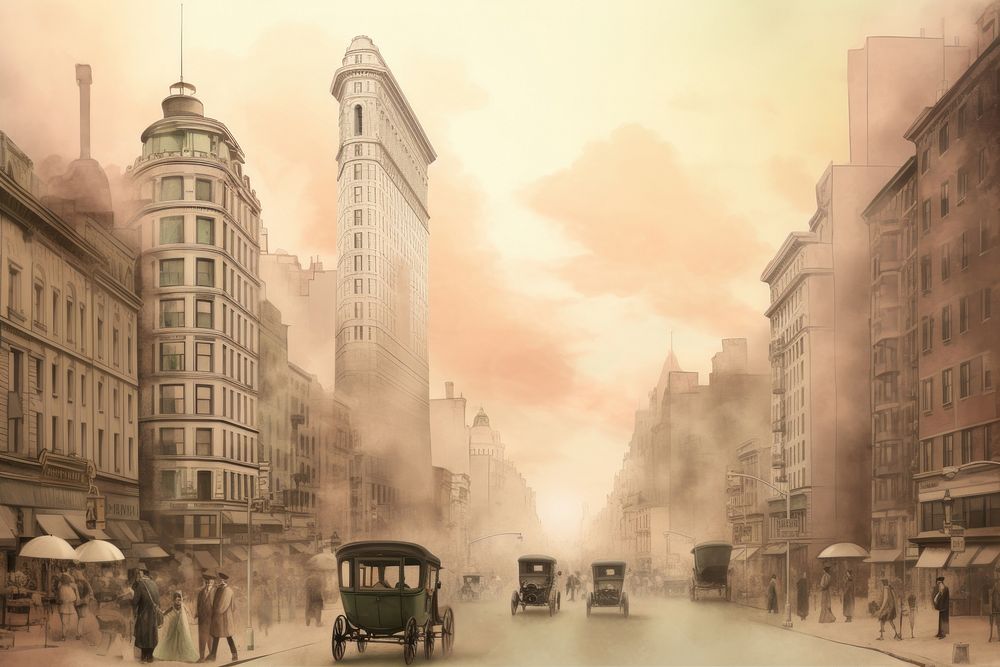 Illustration of new york vehicle street city.