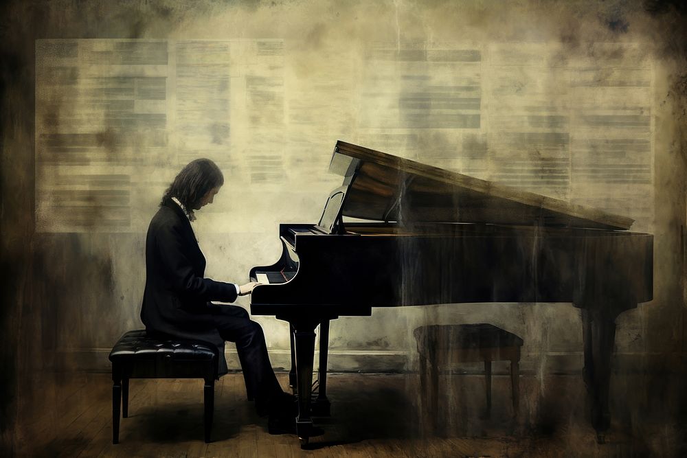 The pianist playin piano keyboard musician adult.
