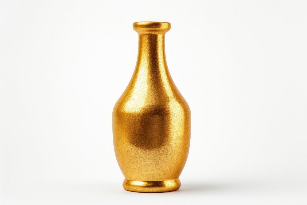 Vintage Bottle bottle vase gold.