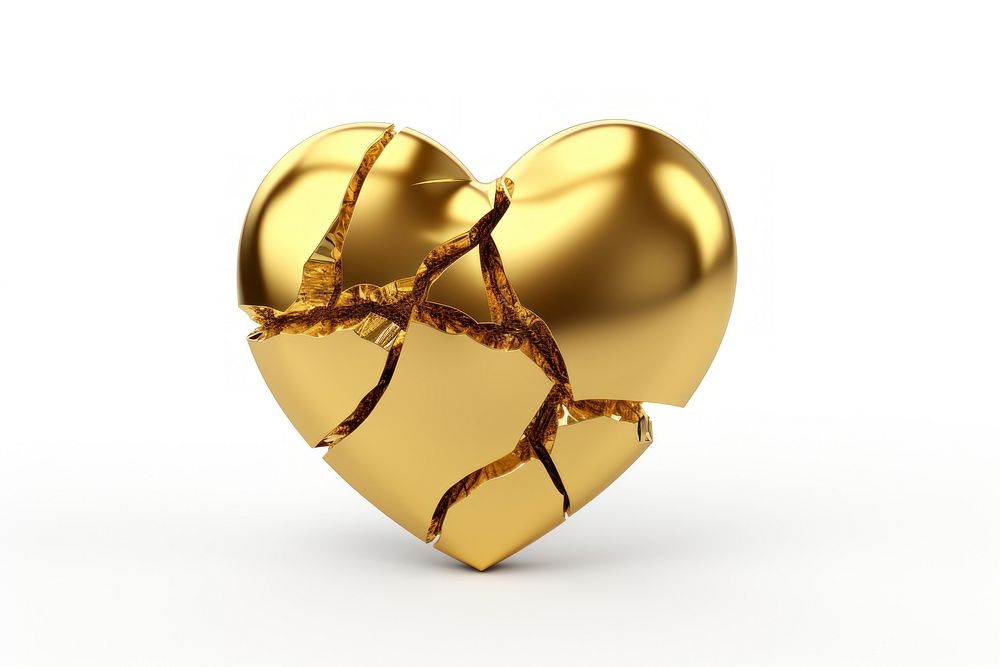 Broken heart gold jewelry broken.