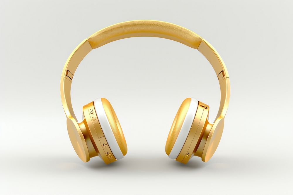 Headphones headphones gold headset.