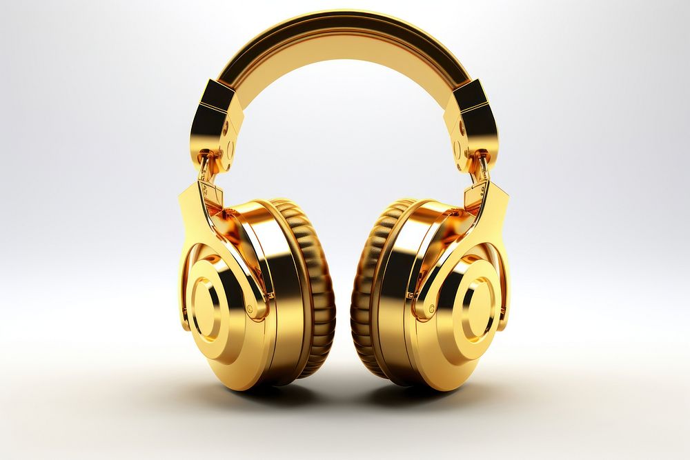 Headphones headphones headset gold.