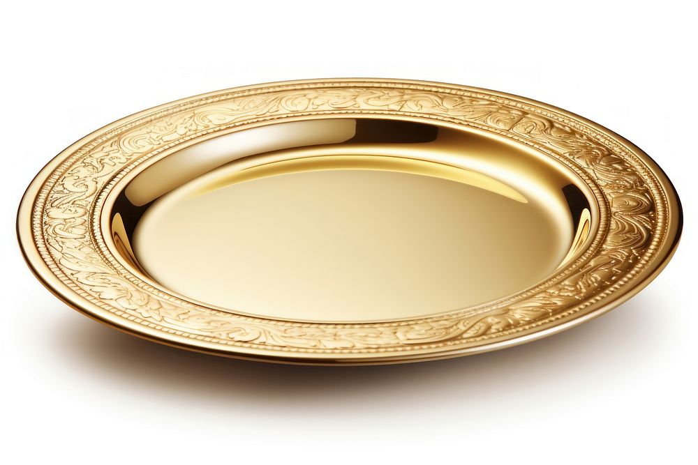 Plate plate gold platter.