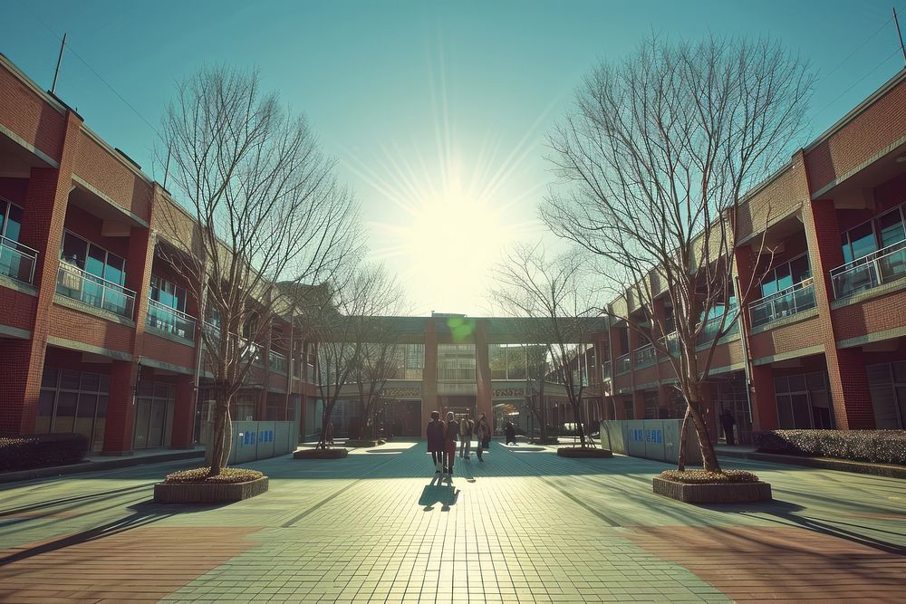 Korean student photo architecture building outdoors.
