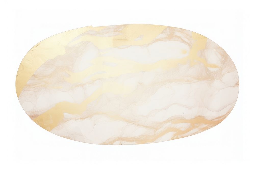 Gold marble distort shape jewelry white background accessories.