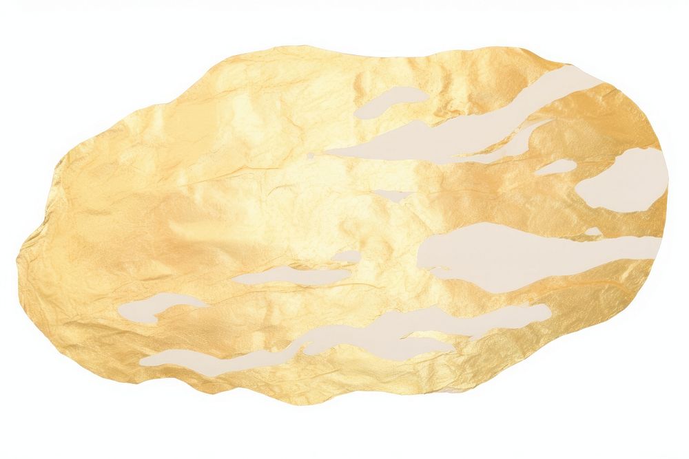 Gold marble distort shape paper white background accessories.