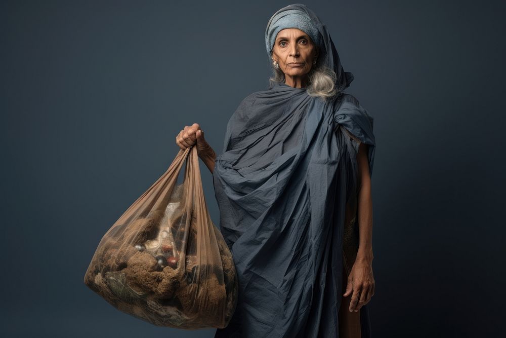 Middle East senior woman bag fashion adult.