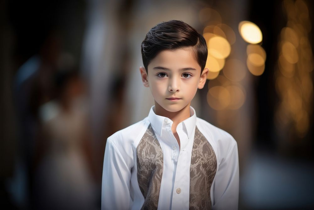 Thai kid male model portrait fashion photo.