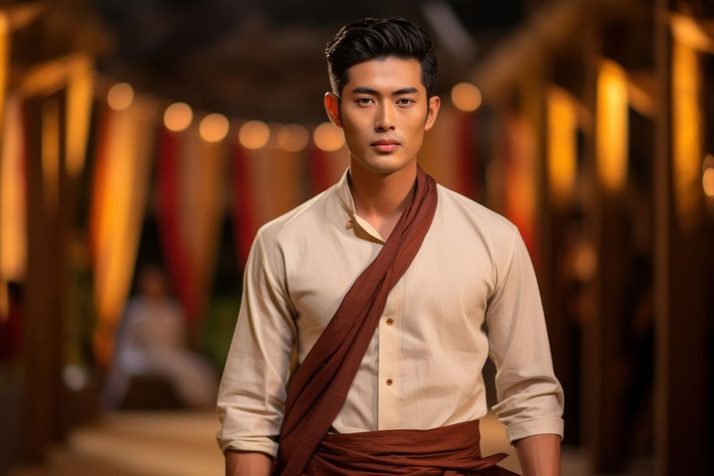 Thai male model clothing adult architecture.