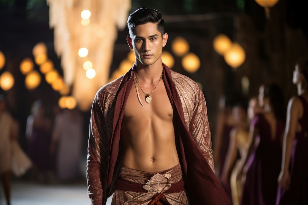 Thai male model fashion adult determination.