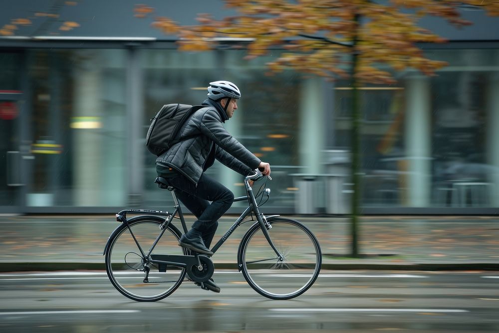 Man ridding the bicycle helmet vehicle cycling.