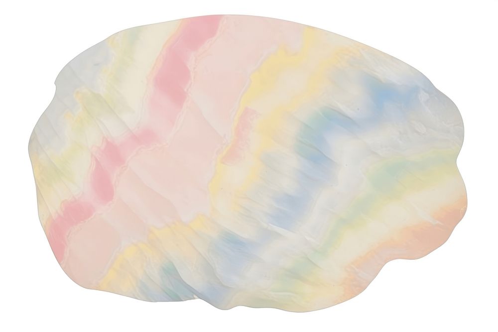 Rainbow shape marble distort shape white background invertebrate accessories.