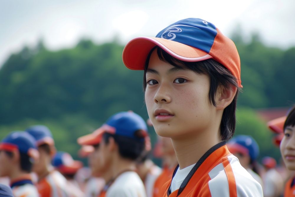 Japanese high school student sports photography portrait.