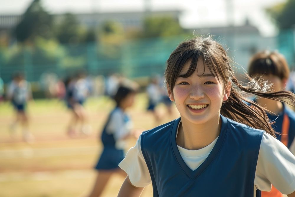 Japanese high school student photography portrait sports.