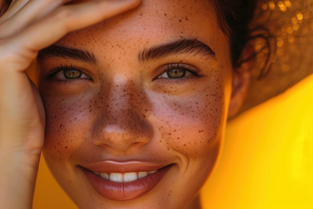 Latina Brazilian girl skin freckle adult.