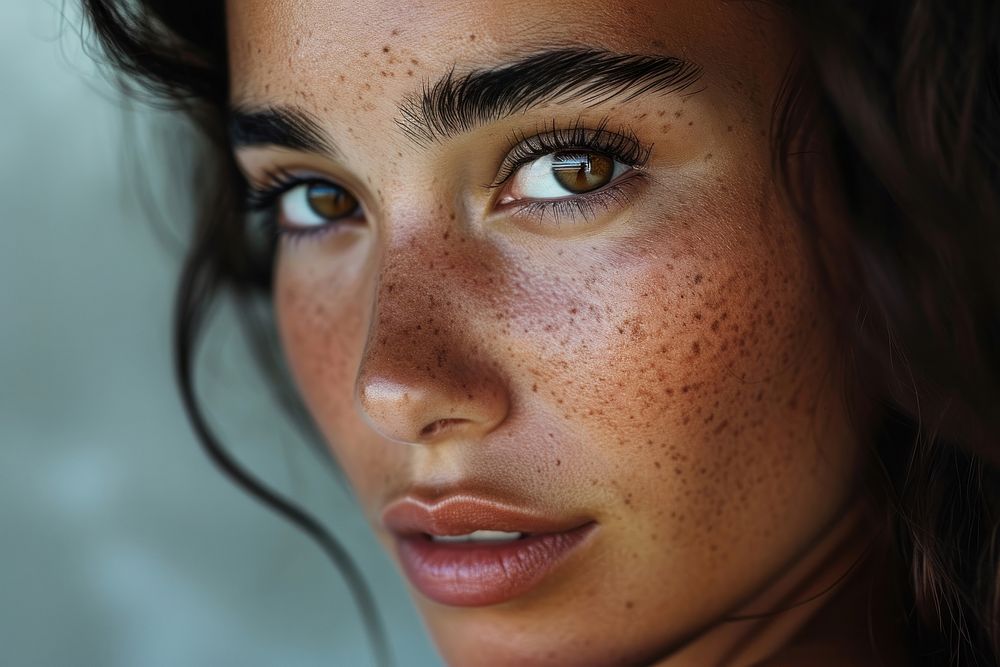 Latina Brazilian woman skin freckle adult.