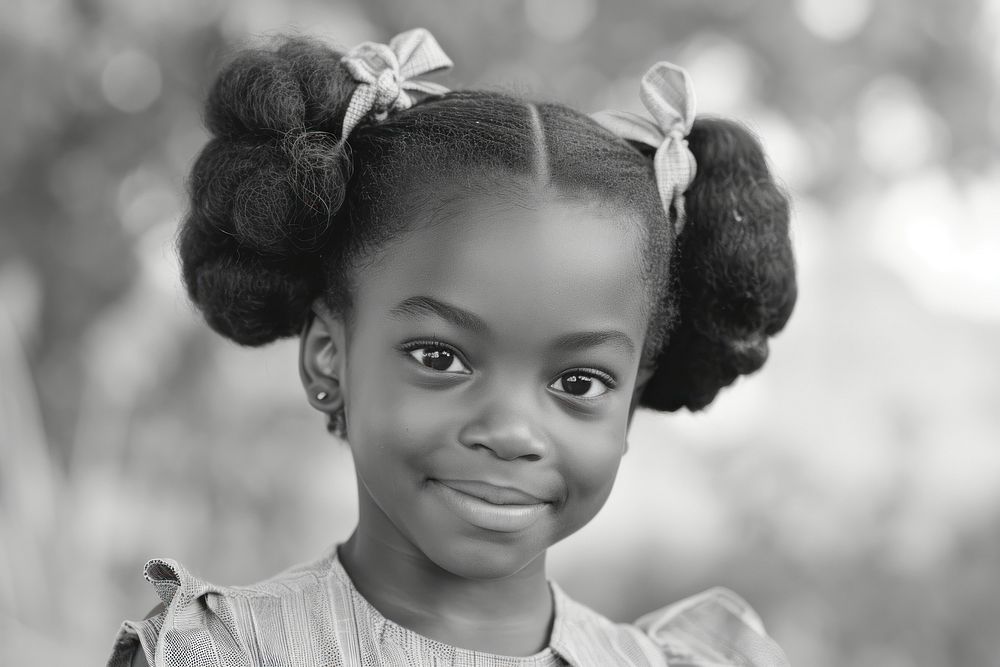 Smiling cute little african american girl portrait smiling looking.