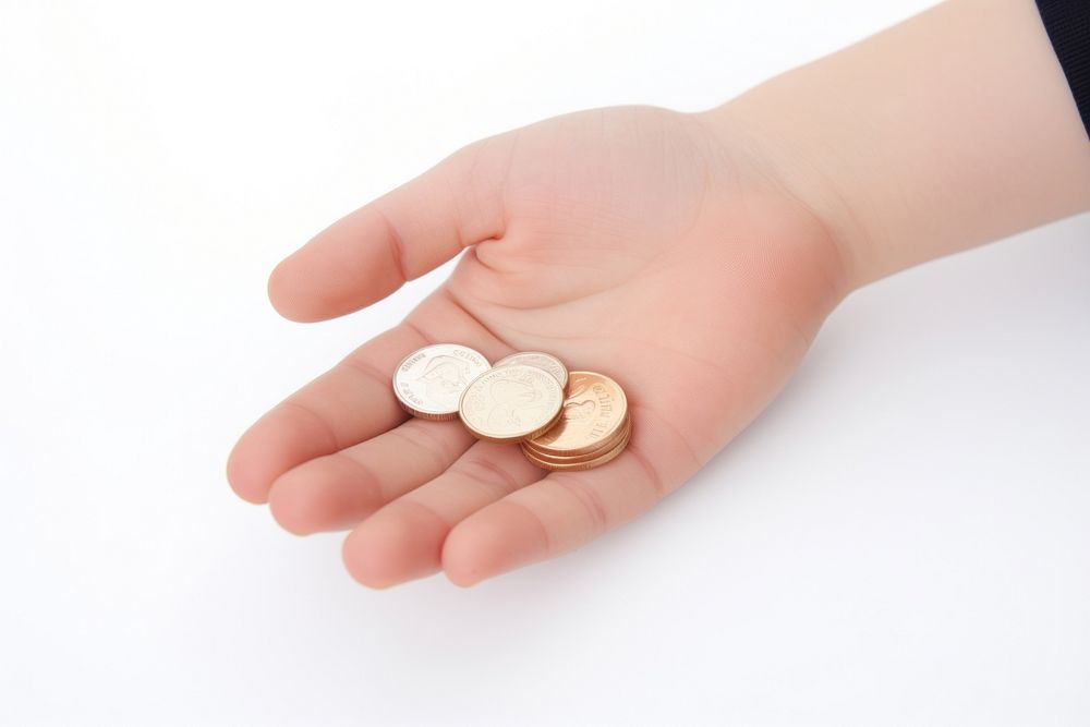 Coins hand finger money. AI generated Image by rawpixel.