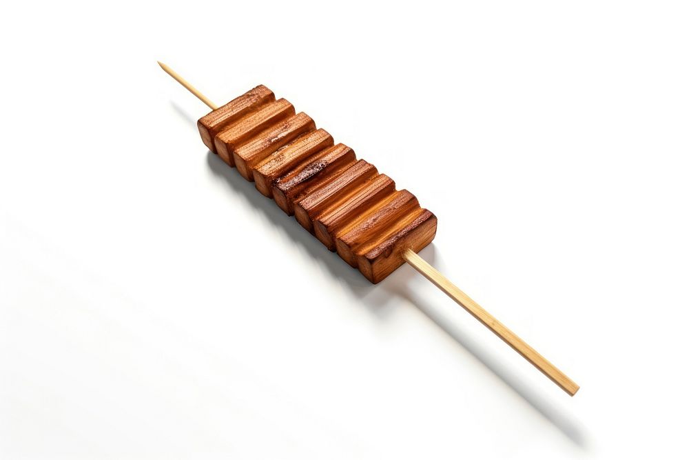 Barbecue grill stick food white background confectionery.