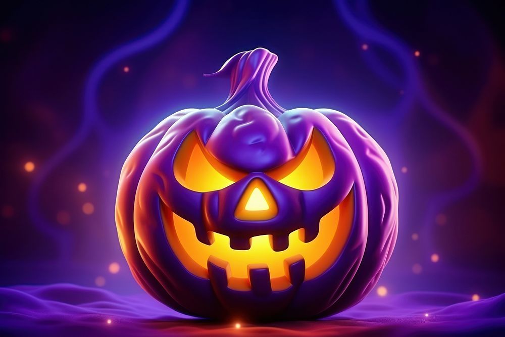 Pumpkin on treat or trick fantasy fun party celebration halloween glowing.
