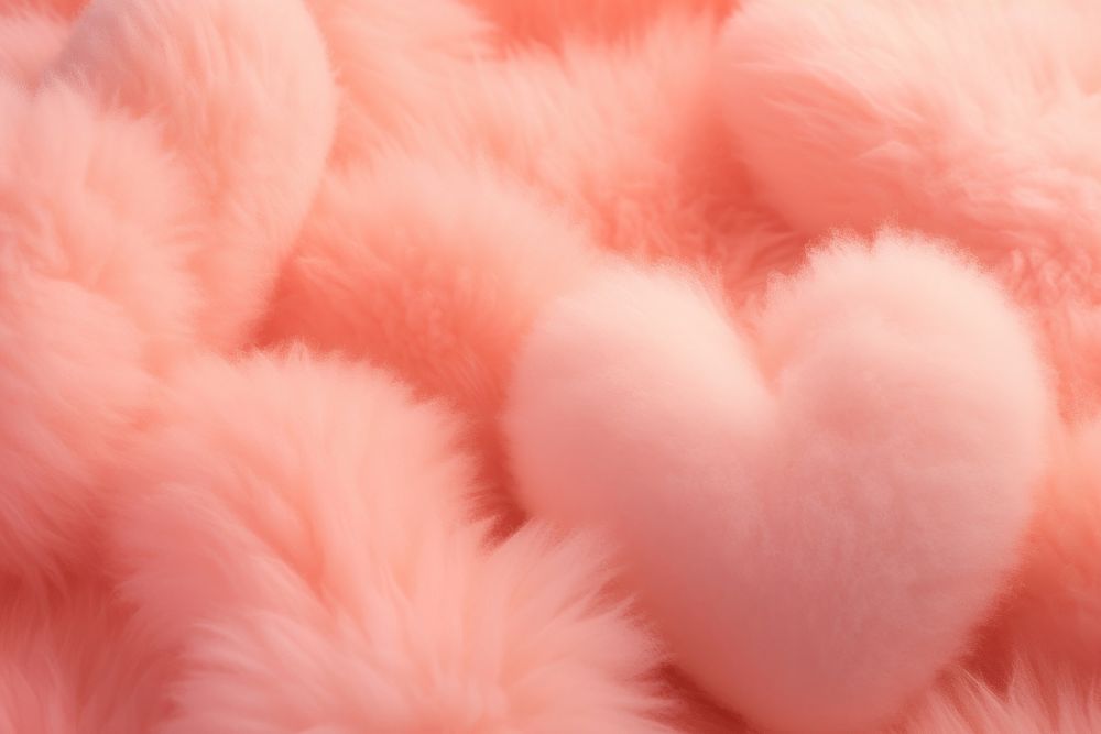  Hearts backgrounds fur softness. AI generated Image by rawpixel.