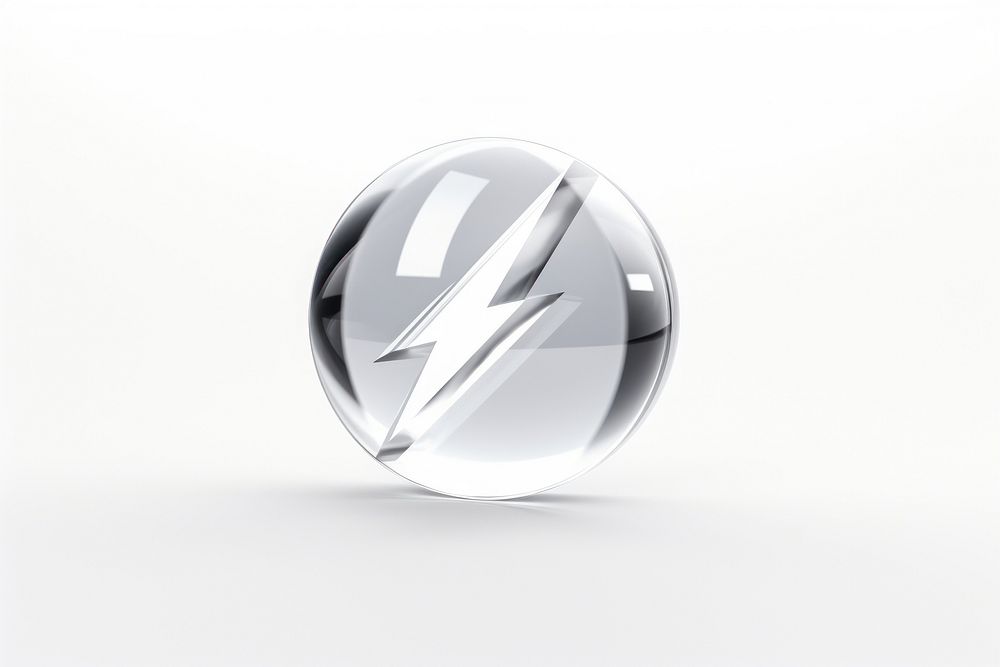 Lightning icon no color transparent logo white background jewelry.