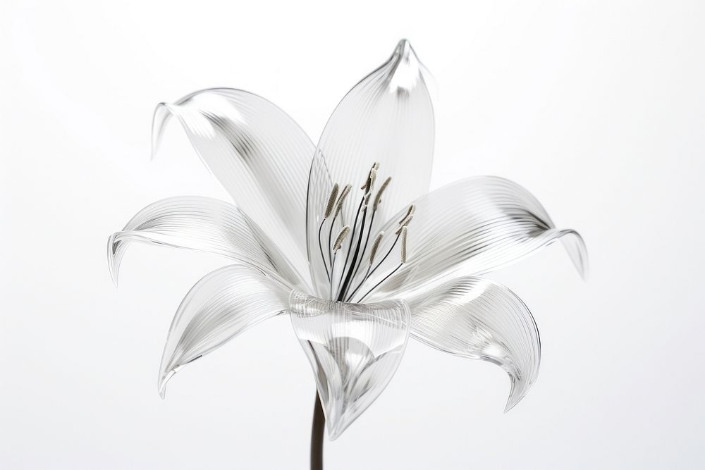 Lily no color icon transparent minimal flower plant petal.