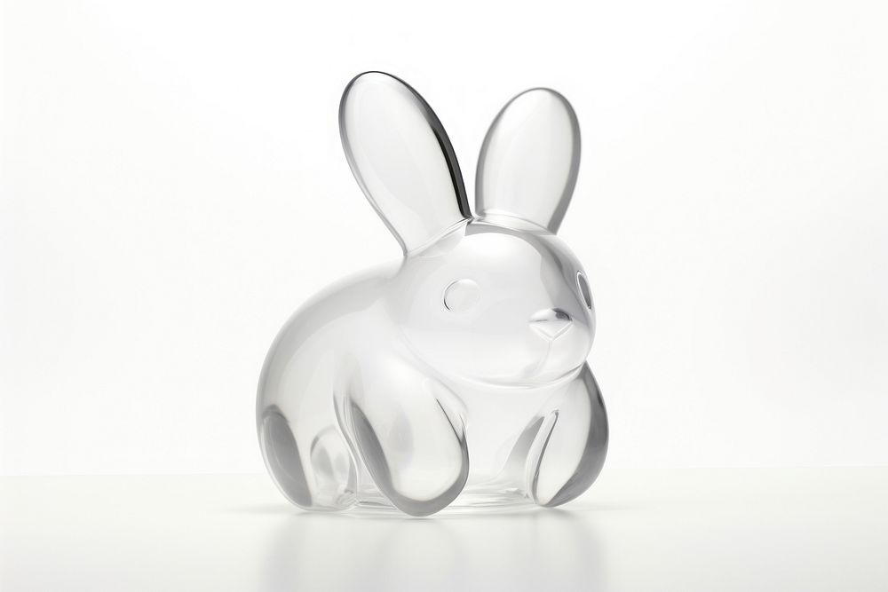 Rabbit shape animal mammal glass.