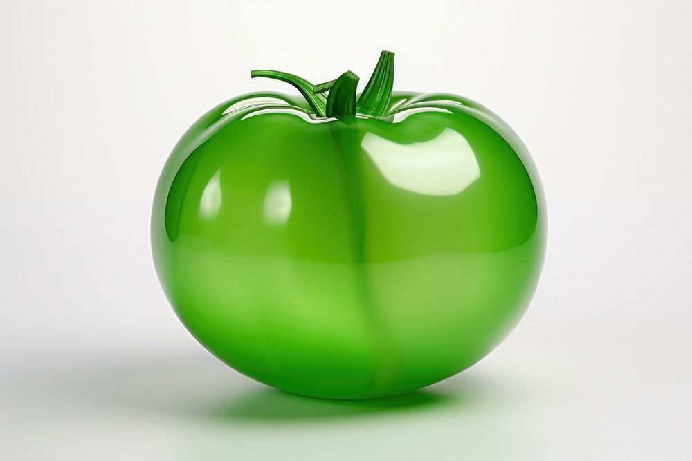 Tomato green shape transparent minimal vegetable fruit plant.