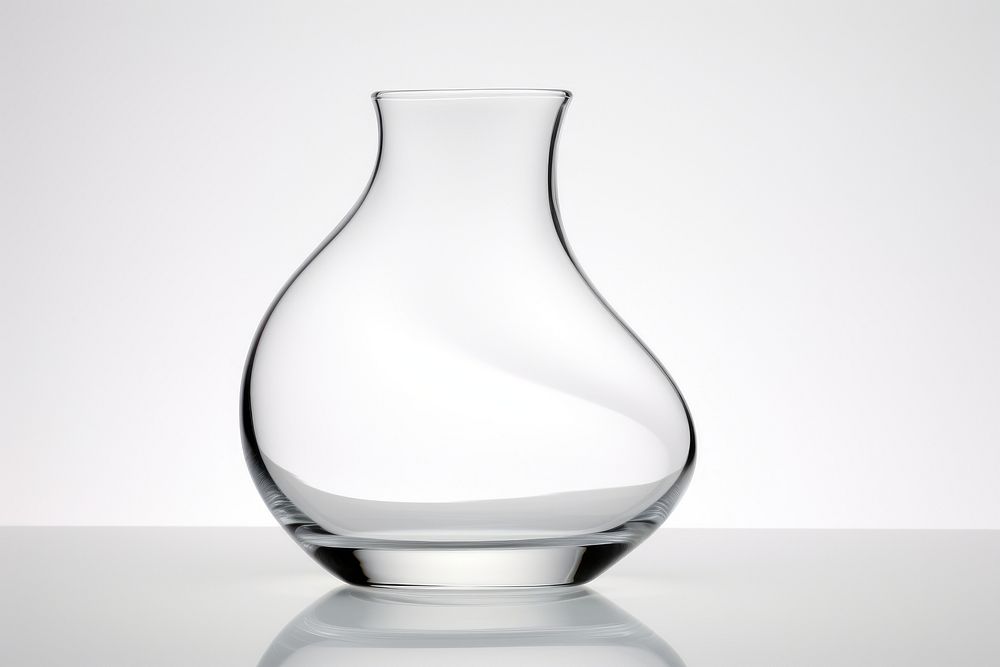 Vase curve no color transparent glass biotechnology biochemistry.