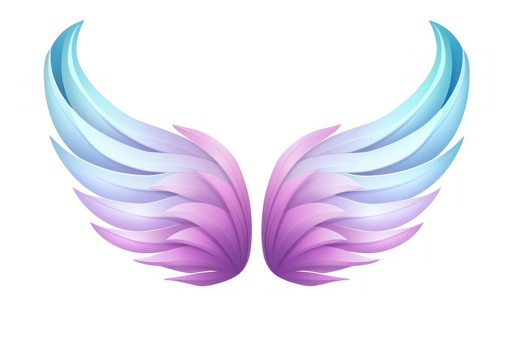 Two cartoon wings icon pattern white background lightweight. AI generated Image by rawpixel.