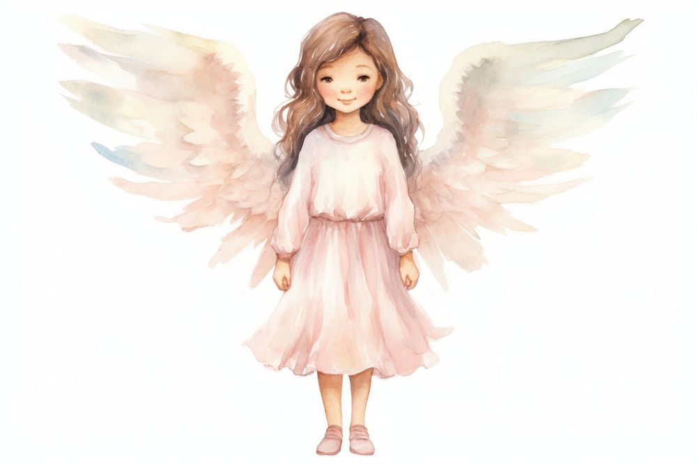 Angel girl cartoon doll toy representation. AI generated Image by rawpixel.