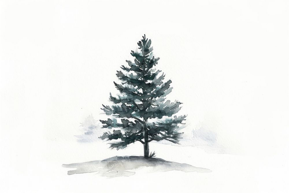 Pine pine christmas drawing.