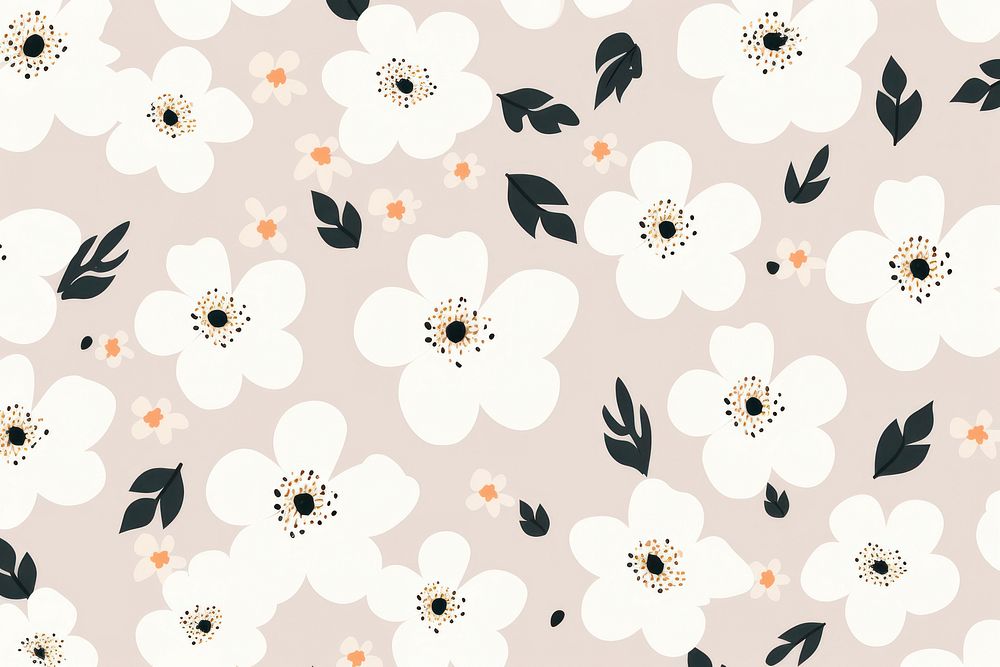 White flower pattern backgrounds wallpaper.