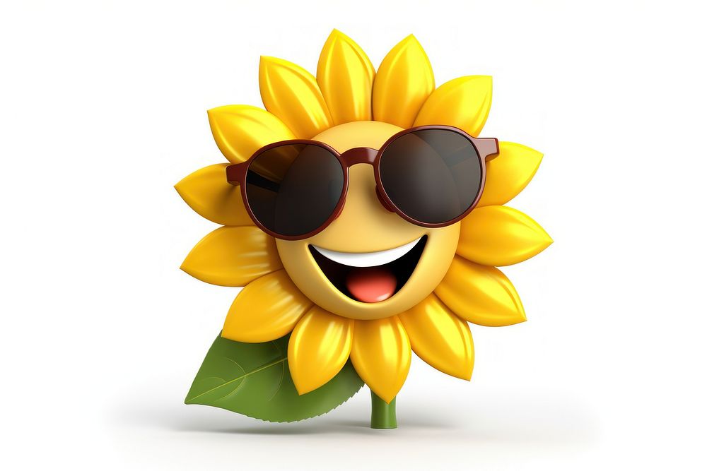 Sunflower sunglasses smiling petal.