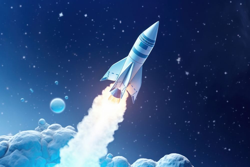 Space rocket astronomy outdoors missile. AI generated Image by rawpixel.