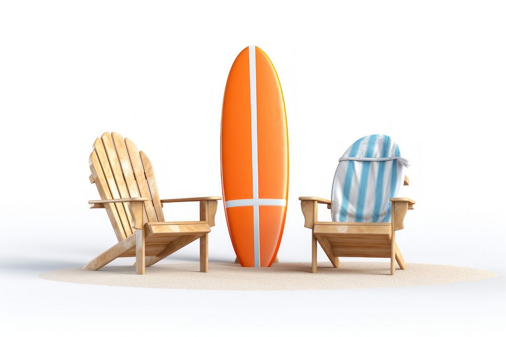 Surfboards chair furniture outdoors.